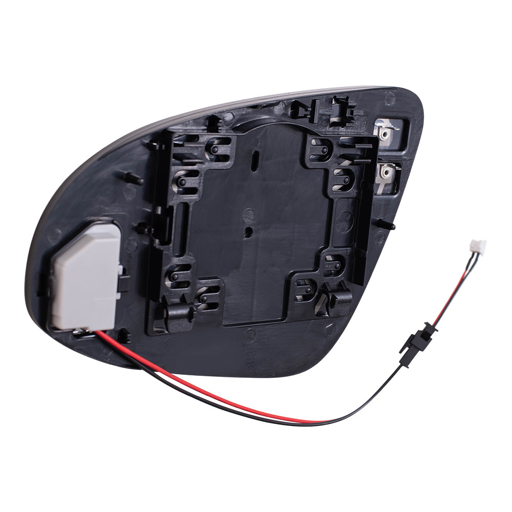 Brock Replacement Driver and Passenger Side Mirror Glass and Base with Heat and Blind Spot Detection Set Compatible with 2012-2014 Camry & 2012 Camry Hybrid