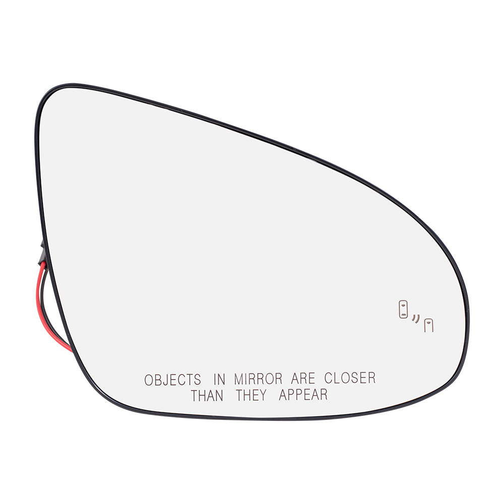 Brock Replacement Passenger Side Mirror Glass and Base with Heat and Blind Spot Detection Compatible with 2012-2014 Camry & 2012 Camry Hybrid