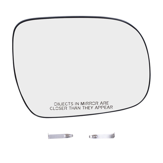 Brock Aftermarket Replacement Part Passenger Side Mirror Glass and Base without Heat Compatible with 2005-2011 Toyota Tacoma