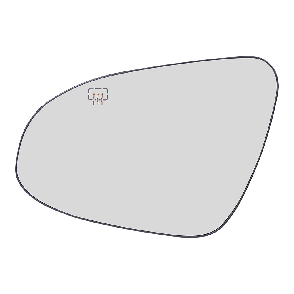 Brock Replacement Driver Side Mirror Glass and Base with Heat Compatible with 2014-2019 Corolla