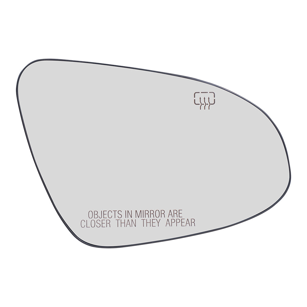 Brock Replacement Passenger Side Mirror Glass and Base with Heat Compatible with 2014-2019 Corolla