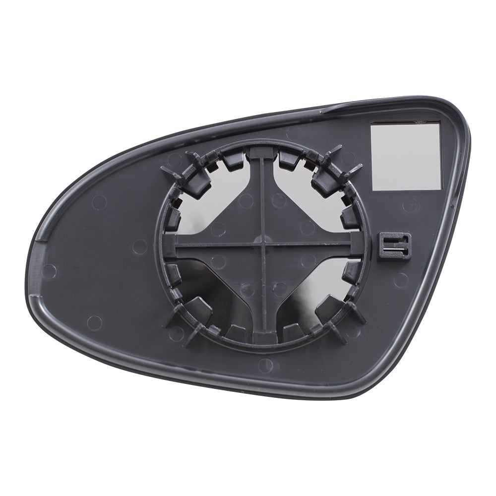 Brock Aftermarket Replacement Part Passenger Side Mirror Glass and Base without Heat Compatible with 2014-2019 Toyota Corolla