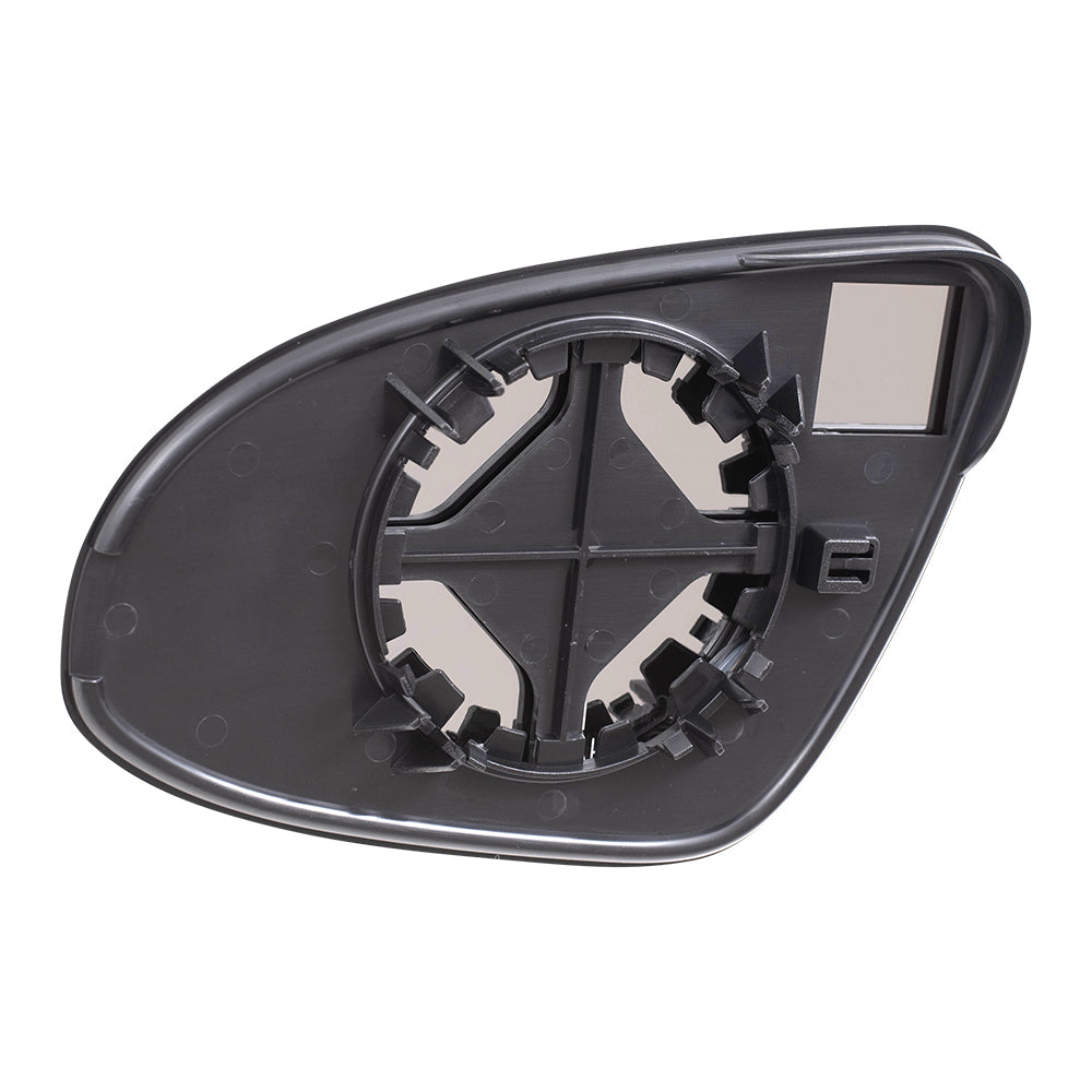 Brock Aftermarket Replacement Part Passenger Side Mirror Glass and Base without Heat Compatible with 2014-2019 Toyota Corolla