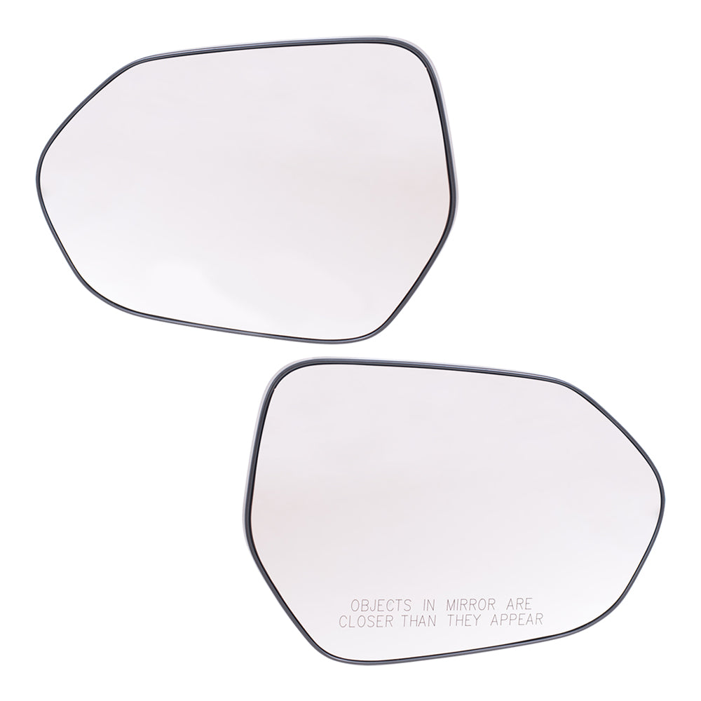 Brock Replacement Driver and Passenger Side Mirror Glass and Base with Heat without Blind Spot Detection Compatible with 2018-2020 Camry/Camry Hybrid & 2020 Corolla Sedan North America Built ONLY