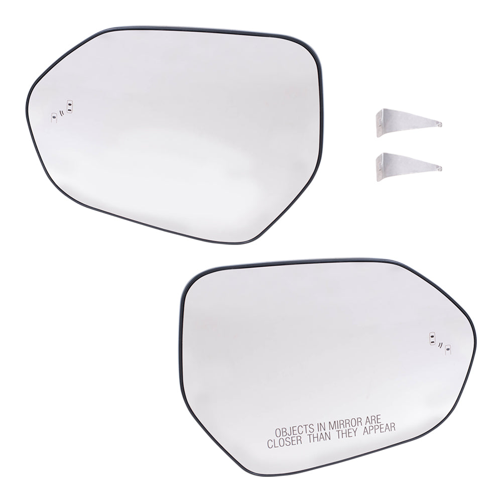Brock Replacement Driver and Passenger Side Mirror Glass & Base Set Compatible with 2018-2020 Camry/Camry Hybrid & 2020-2021 Corolla Hybrid/ 2019-2021 Corolla Hatchback/ 2020 Corolla Sedan