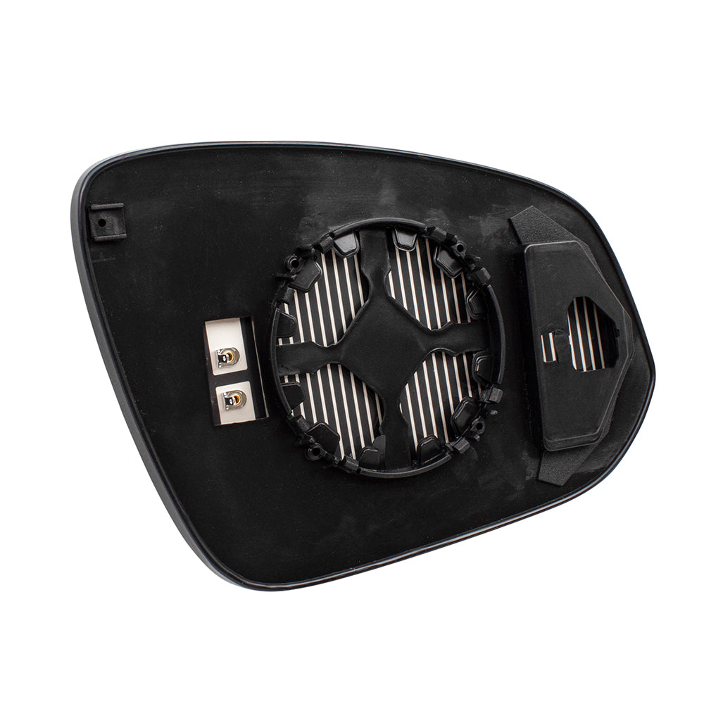 Brock Replacement Driver Door Mirror Glass with Base Heated Compatible with 2014-2019 Highlander & Highlander Hybrid