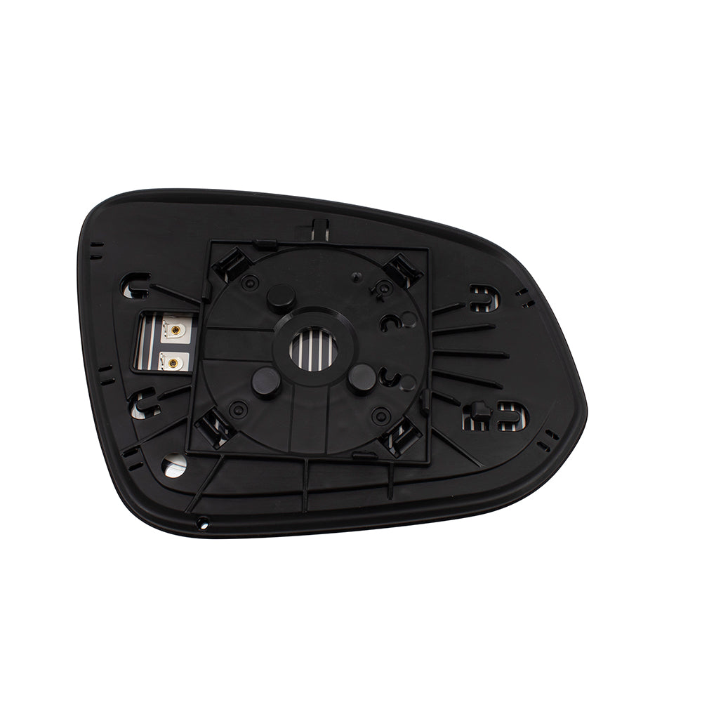 Brock Replacement Driver Door Mirror Glass and Base Heated Compatible with 2013-2015 RAV4