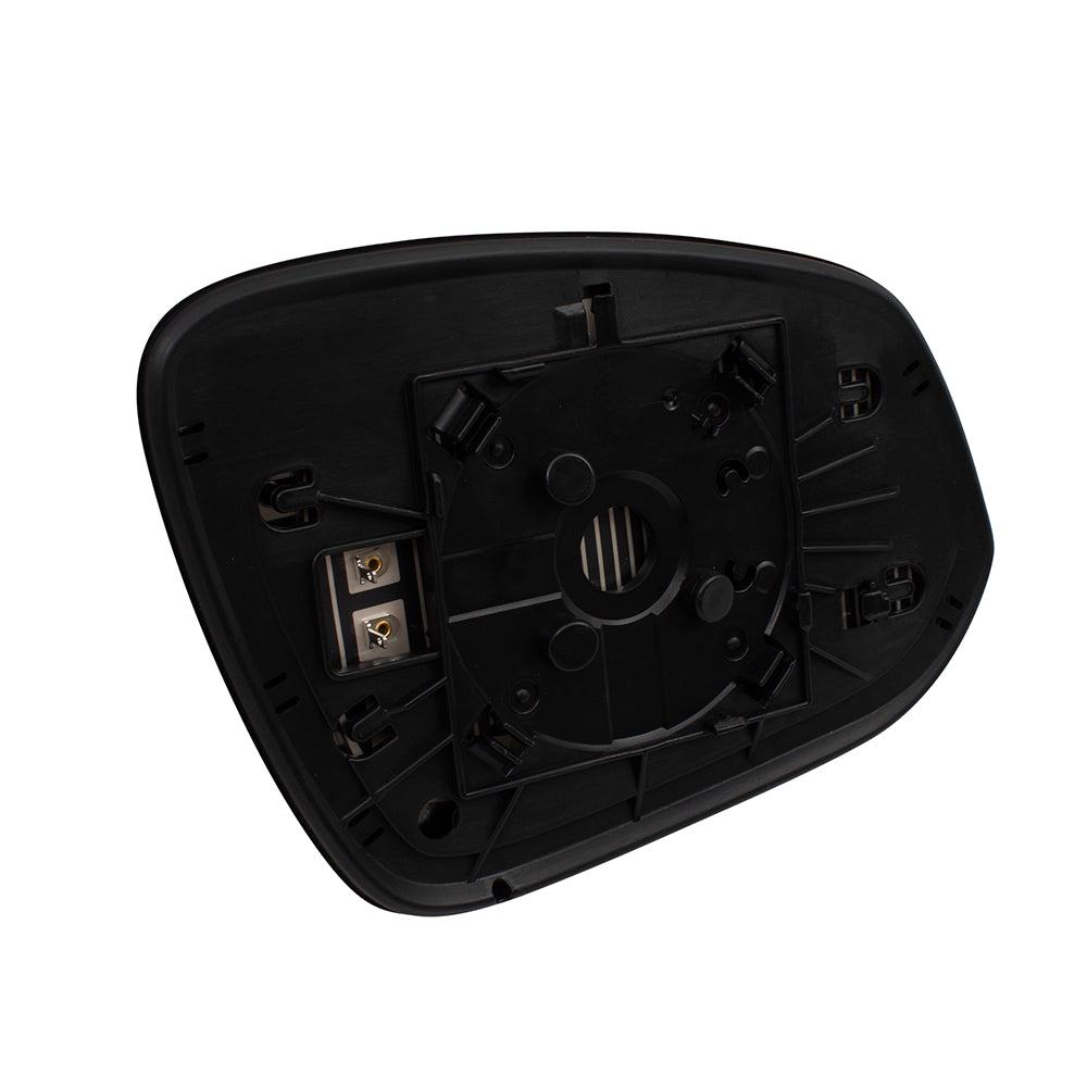 Brock Replacement Driver Door Mirror Glass and Base Heated Compatible with 2013-2015 RAV4