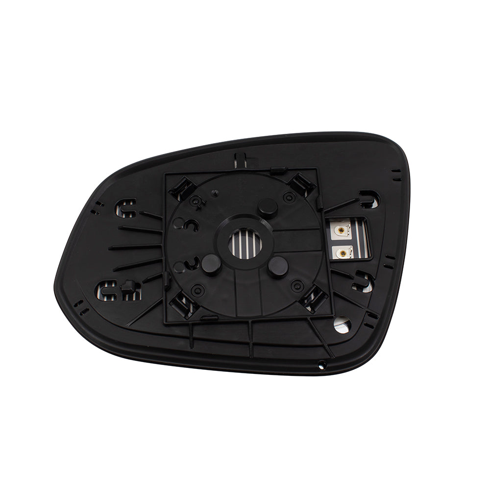 Brock Replacement Passenger Door Mirror Glass and Base Heated Compatible with 2013-2015 RAV4