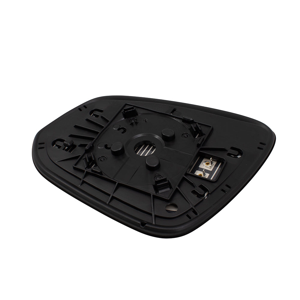 Brock Replacement Passenger Door Mirror Glass and Base Heated Compatible with 2013-2015 RAV4