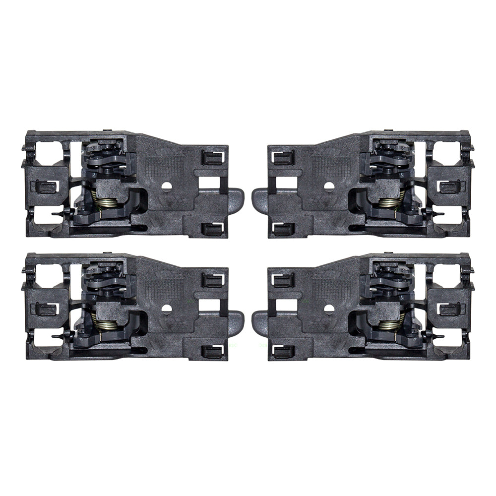 Brock Replacement 4 Piece Set of Inside Interior Door Handles Gray Compatible with Pickup Truck 69206-0C030-B1 69205-0C030-B1