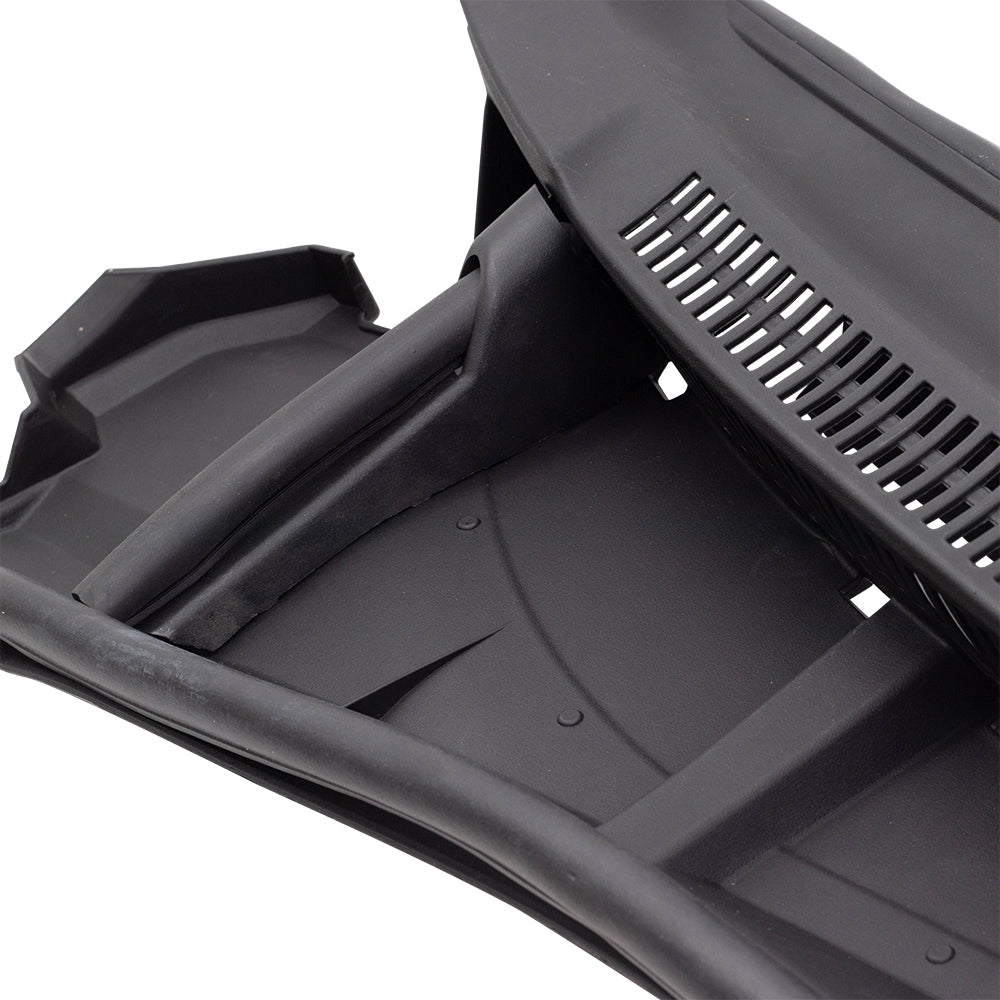 Brock Replacement Passengers Textured Black Cowl Grille Windshield Wiper Molding Compatible with 2009-2013 Corolla 5570802410