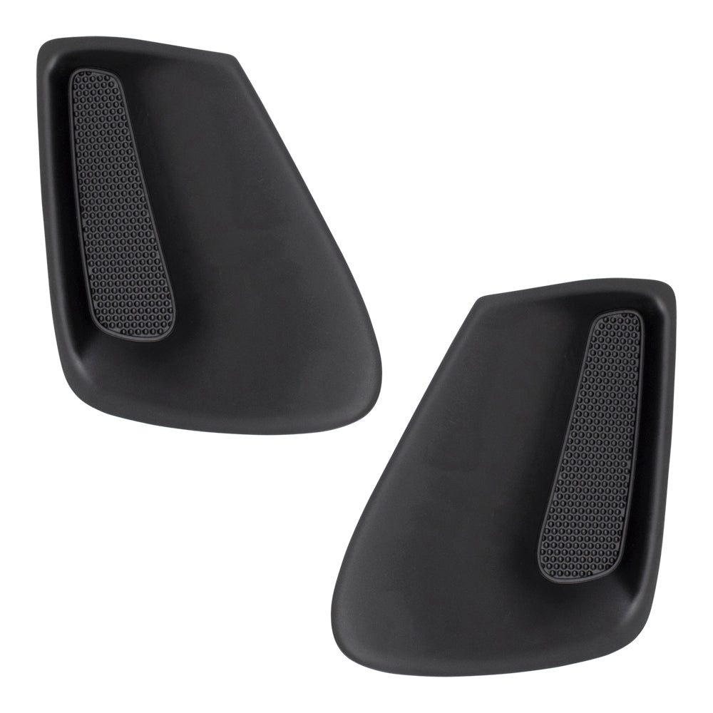 Brock Replacement Pair Set Front Bumper Grille Fog Lamp Hole End Covers Compatible with 11-13 Corolla w/out fog lights 8148202190 8148102200