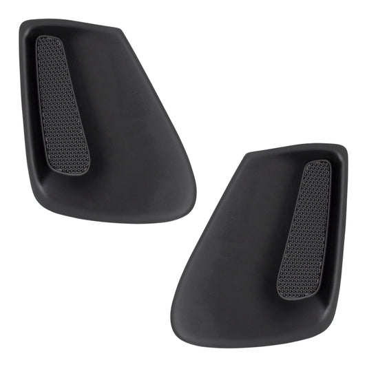 Brock Replacement Pair Set Front Bumper Grille Fog Lamp Hole End Covers Compatible with 11-13 Corolla w/out fog lights 8148202190 8148102200