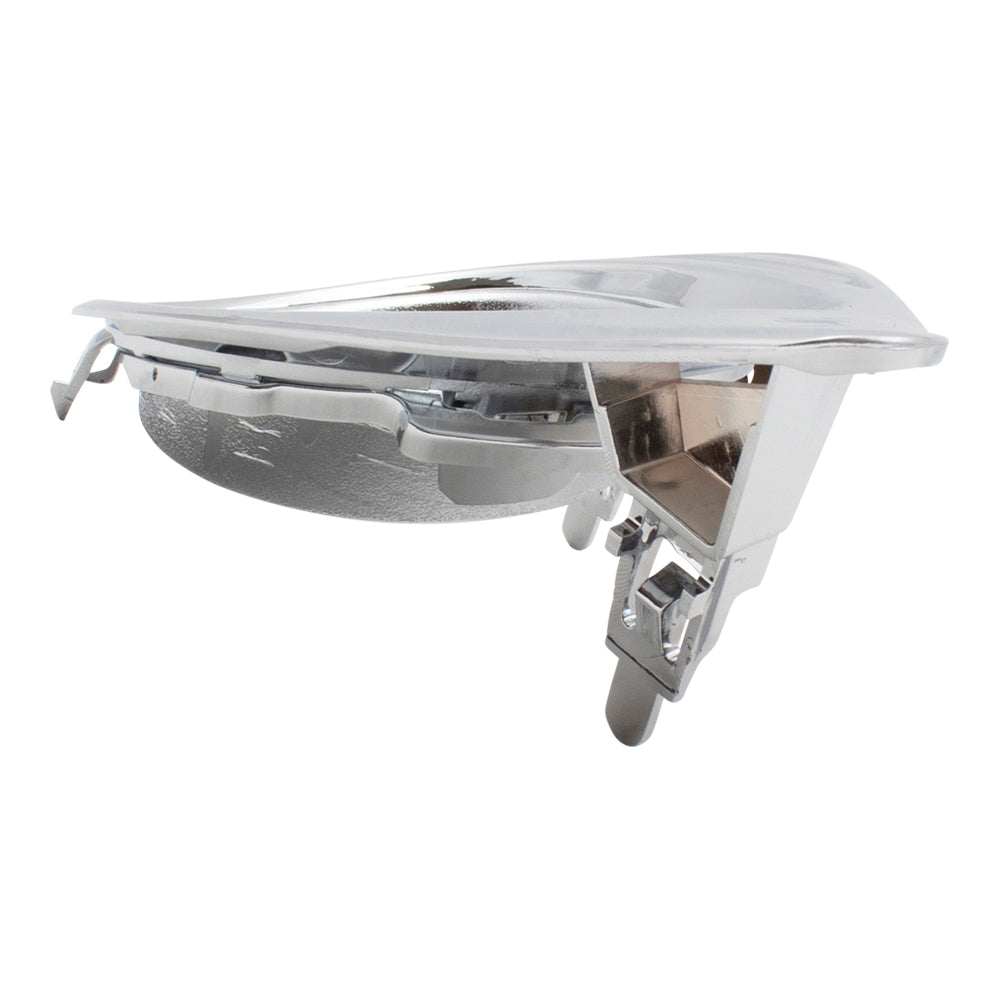 Brock Replacement Pair Set Fog Lamp Chrome Covers Front Bumper Light Hole Trim Bezels Compatible with 12-14 Camry 5212806310 5212706310