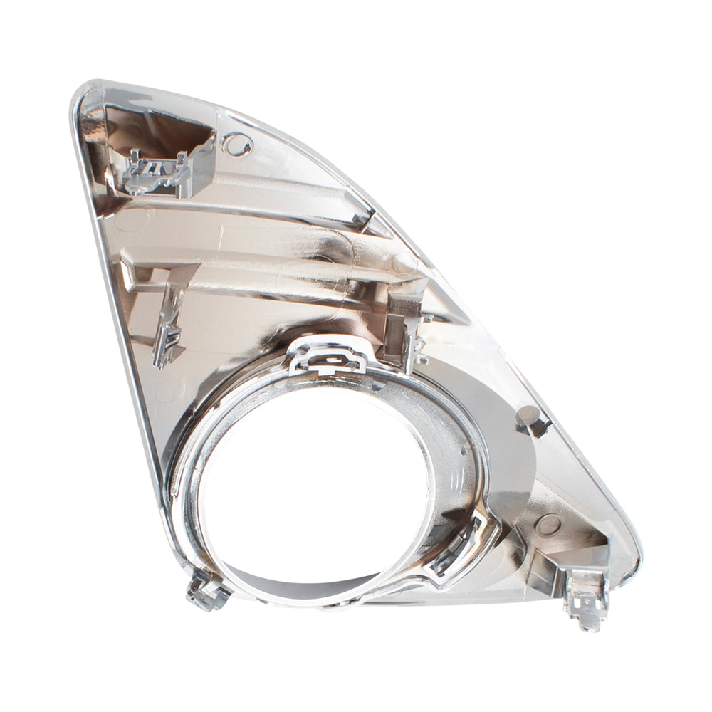 Brock Replacement Drivers Fog Lamp Chrome Cover Front Left Bumper Light Hole Trim Bezel Compatible with 12-14 Camry 5212806310 TO1038148