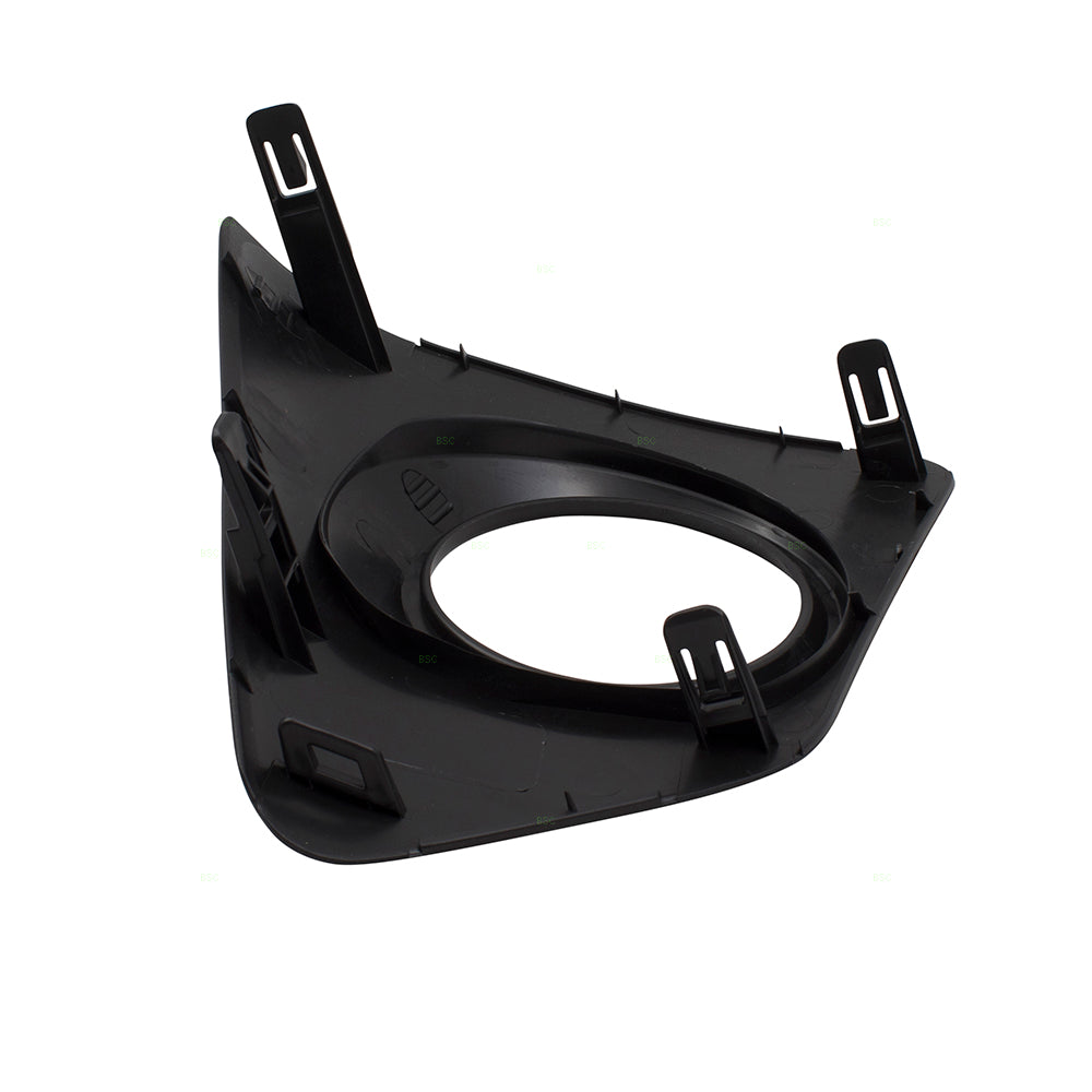 Brock Replacement Passengers Front Bumper Fog Lamp Cover Trim Bezel w/ Hole Compatible with 14-16 Corolla S & Special Edition 8148102480 TO1039172