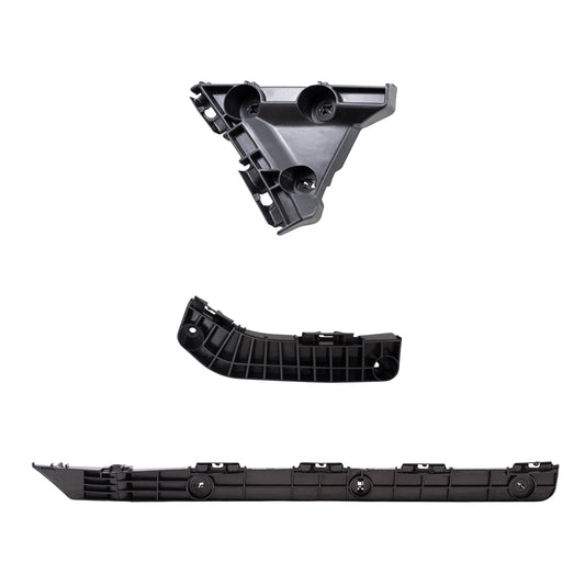 Brock Replacement Rear Driver Side, Side Bumper Support and Bumper Cover Retainer & Front Driver Side Bumper Bracket 3 Piece Set Compatible with 2007-2011 Camry & 2007-2011 Camry Hybrid