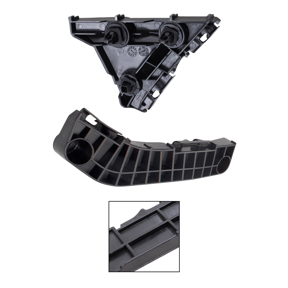 Brock Replacement Rear Driver Side, Side Bumper Support and Bumper Cover Retainer & Front Driver Side Bumper Bracket 3 Piece Set Compatible with 2007-2011 Camry & 2007-2011 Camry Hybrid