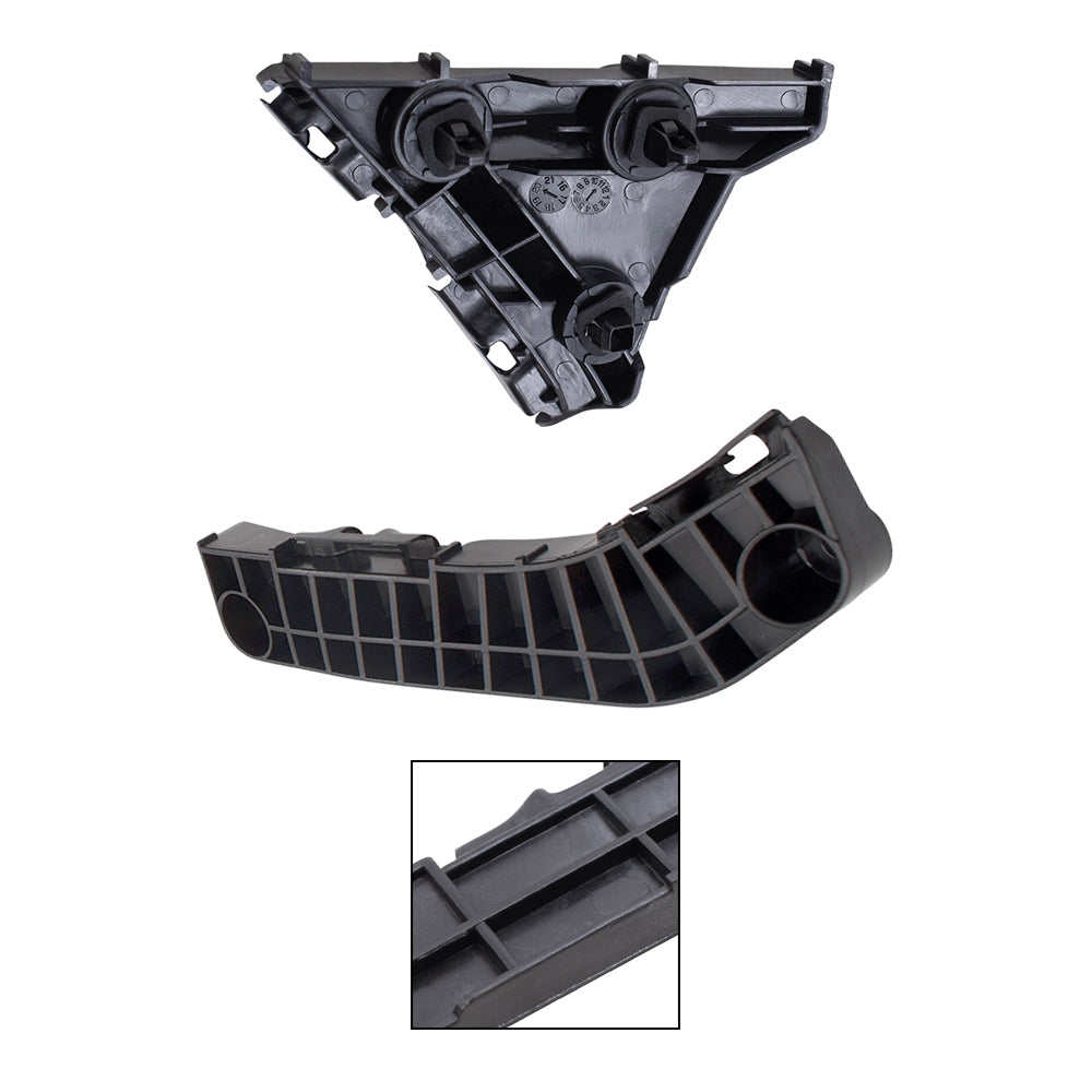 Brock Replacement Rear Passenger Side, Side Bumper Support and Bumper Cover Retainer & Front Passenger Side Bumper Bracket 3 Piece Set Compatible with 2007-2011 Camry & 2007-2011 Camry Hybrid