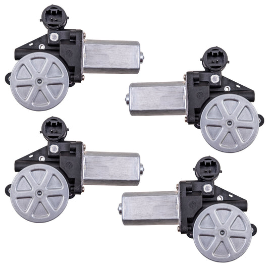 Brock Aftermarket Replacement Power Window Motor With 2 Pin Connector 4 PC Set Compatible With 2002-2008 Toyota Models