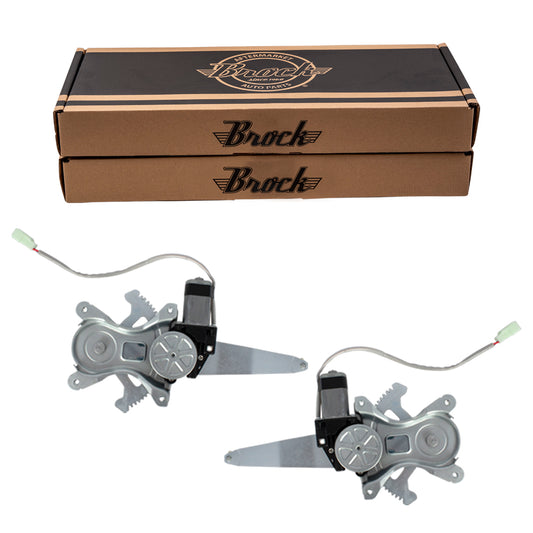 Brock Replacement Set Rear Power Window Regulators with Motors Compatible with 2001-2007 Highlander 2006-2007 Highlander Hybrid