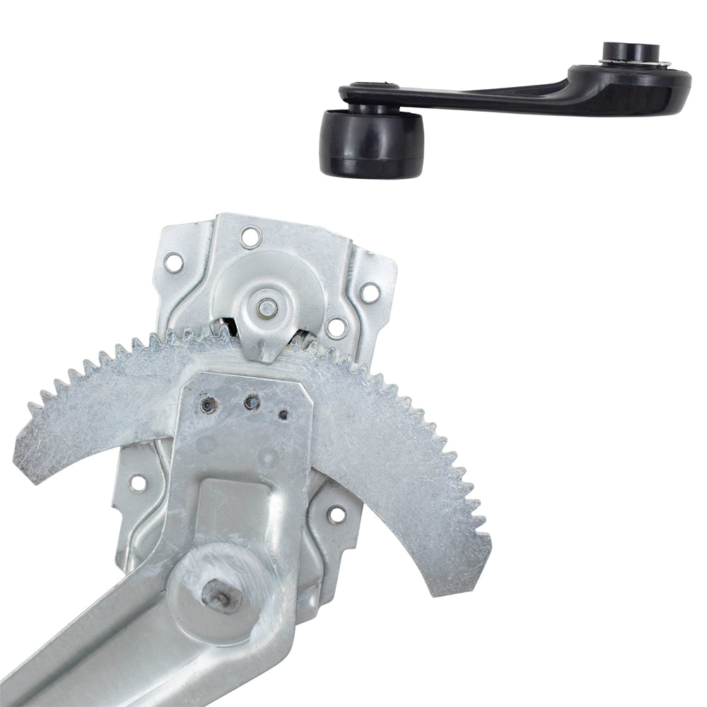 Brock Replacement Front Manual Window Regulators with Crank Handles Compatible with 90-95 4Runner