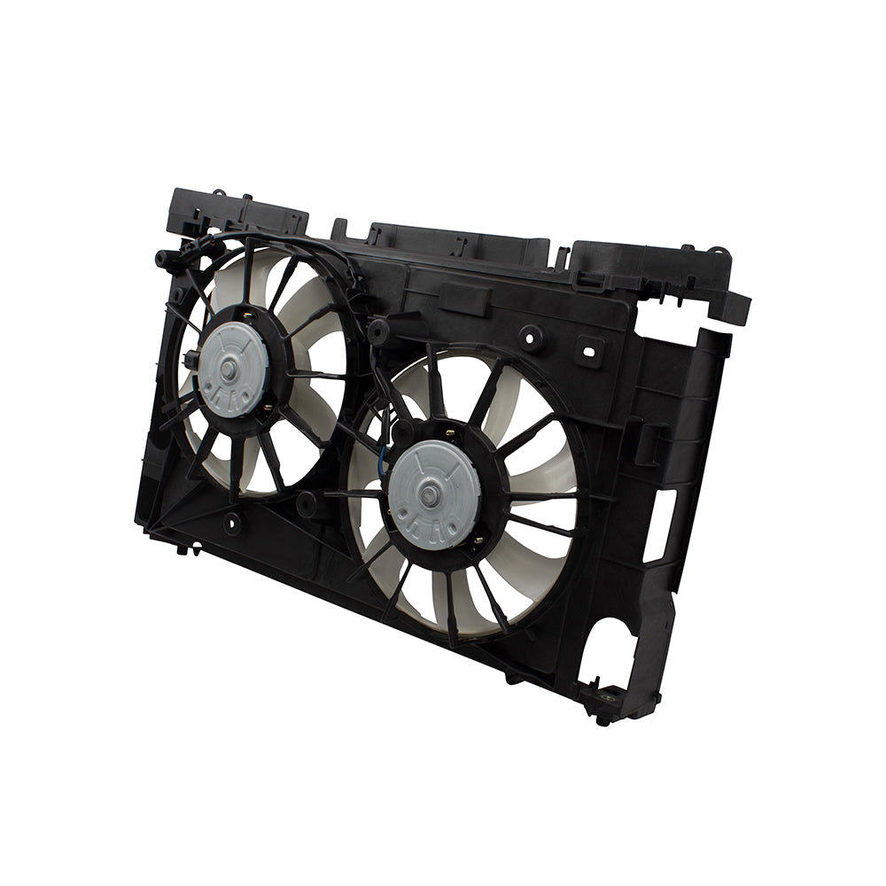 Brock Replacement Dual Condenser Radiator Engine Cooling Fan Assembly Replacement for 10-15 Prius & 12-18 Prius V 1671137040 1636128360