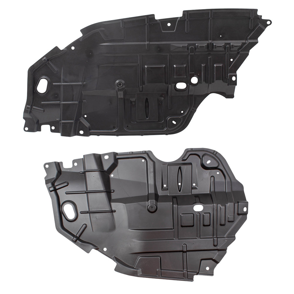 Brock Replacement Pair Set Front Engine Under Cover Lower Left Splash Shield Guards Compatible with 2012-2014 Camry 5144206140 5144106150 TO1228178 TO1228177