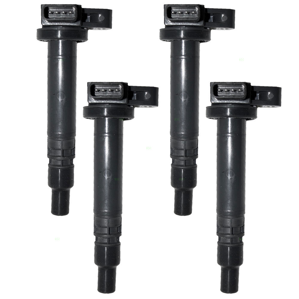 Brock Replacement 4 Piece Set Ignition Spark Plug Coils Compatible with 2000-2004 Tacoma Pickup Truck 4 cyl 90919-02237