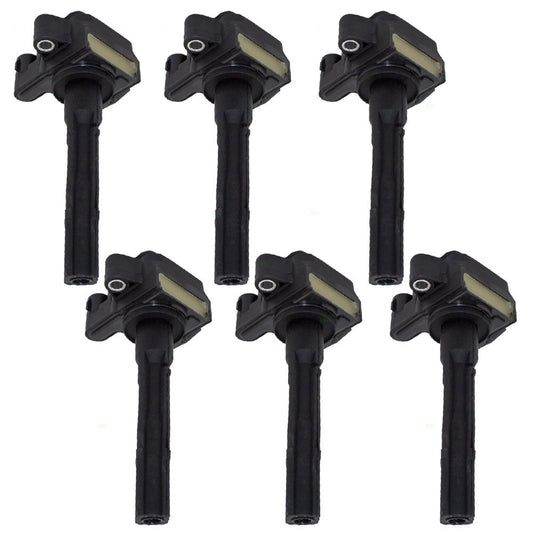 Brock Replacement 6 Piece Set Ignition Spark Plug Coils Compatible with Camry Avalon Sienna Solara ES300 6 cyl 90919-02215 90080-19012
