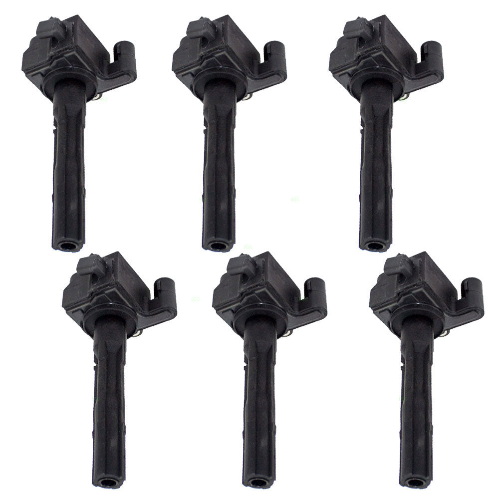 Brock Replacement 6 Piece Set Ignition Spark Plug Coils Compatible with Camry Avalon Sienna Solara ES300 6 cyl 90919-02215 90080-19012