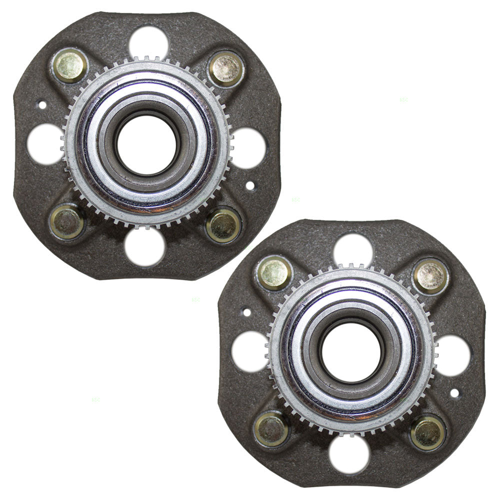 Brock Replacement Pair of Rear Wheel Hub Bearings Compatible with 98-02 Accord 2.3L w/ 4 Lug Disc Brakes 42200-S84-C31