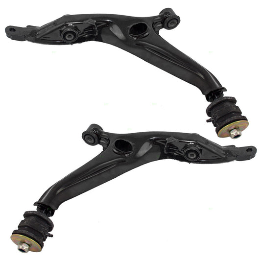 Brock Replacement Driver and Passenger Front Lower Control Arm with Bushings Compatible with 97-01 SUV 51360-S10-A00 51350-S10-A00