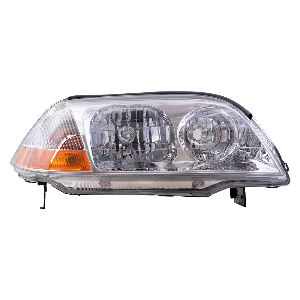 Brock Replacement Driver and Passenger Headlights Headlamps Compatible with MDX 33151S3VA01 33101S3VA01