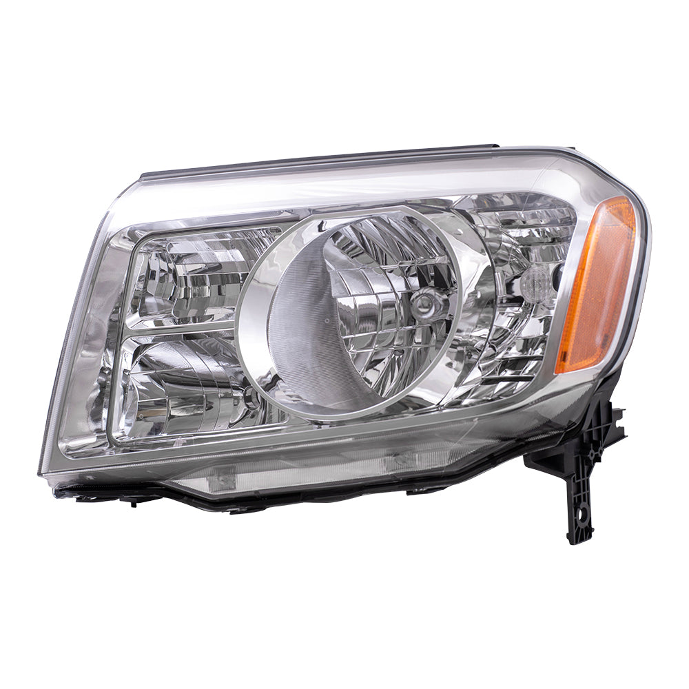 Brock Replacement Drivers Headlight Headlamp Compatible with 2009-2011 Pilot SUV 33150SZAA01