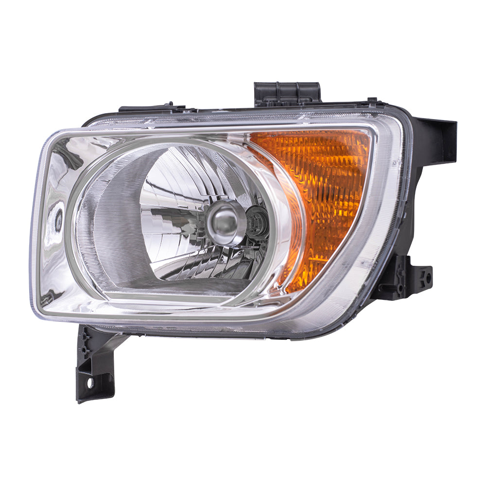 Fits 03-08 Honda Element EX LX Drivers Headlight w/ Chrome Bezel 33151SCVA01