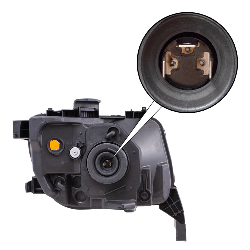 Fits 03-08 Honda Element EX LX Drivers Headlight w/ Chrome Bezel 33151SCVA01