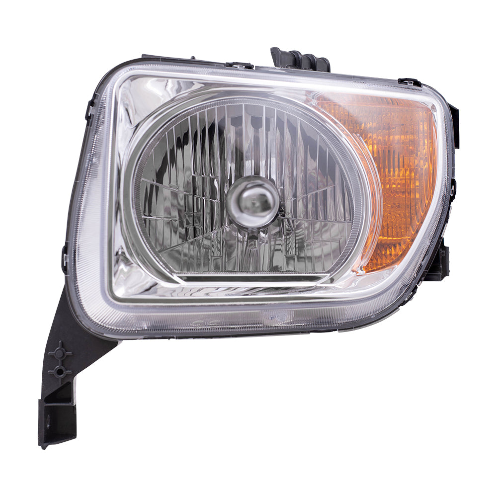 Fits 03-08 Honda Element EX LX Drivers Headlight w/ Chrome Bezel 33151SCVA01