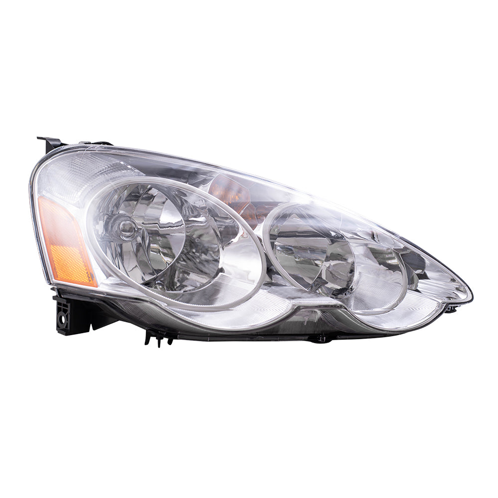 Brock Replacement Passengers Halogen Headlight Headlamp Compatible with 2002 2003 2004 RSX 33101-S6M-A01