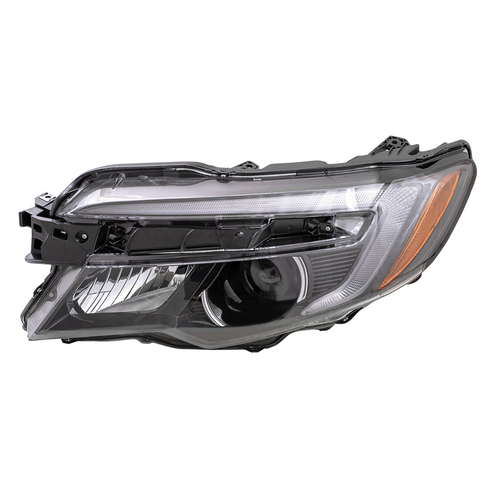 Brock Replacement Driver Halogen Combination Headlight Compatible with 2016-2018 Pilot LX 2017-2020 Ridegline