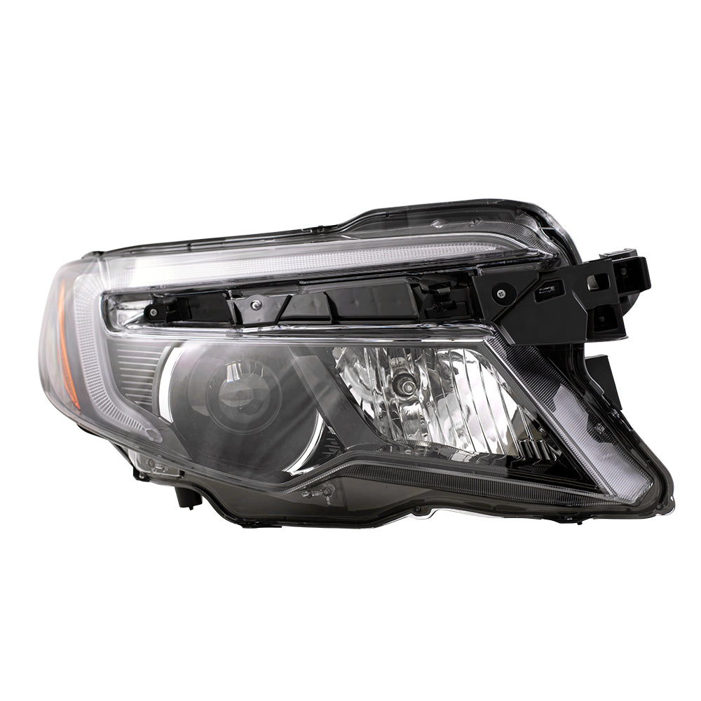 Brock Replacement Set Driver and Passenger Halogen Combination Headlights Compatible with 2016-2018 Pilot LX 2017-2020 Ridegline