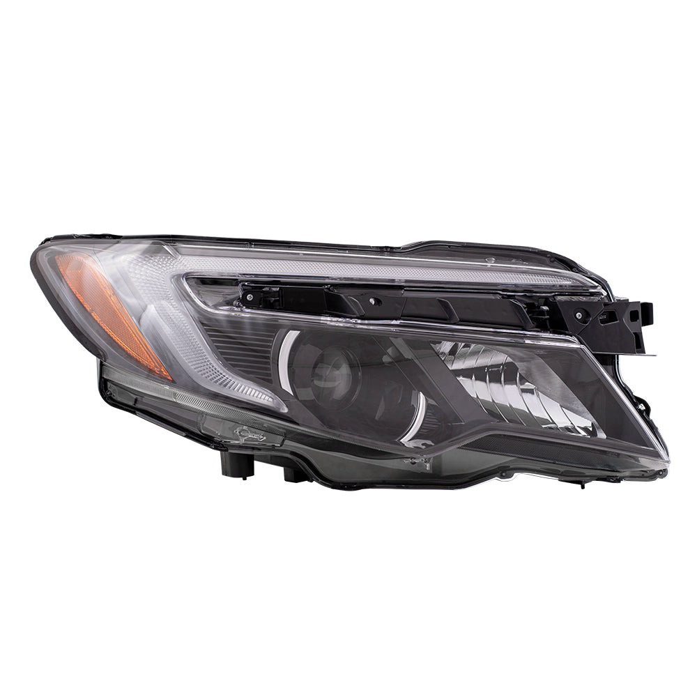 Brock Replacement Set Driver and Passenger Halogen Combination Headlights Compatible with 2016-2018 Pilot LX 2017-2020 Ridegline