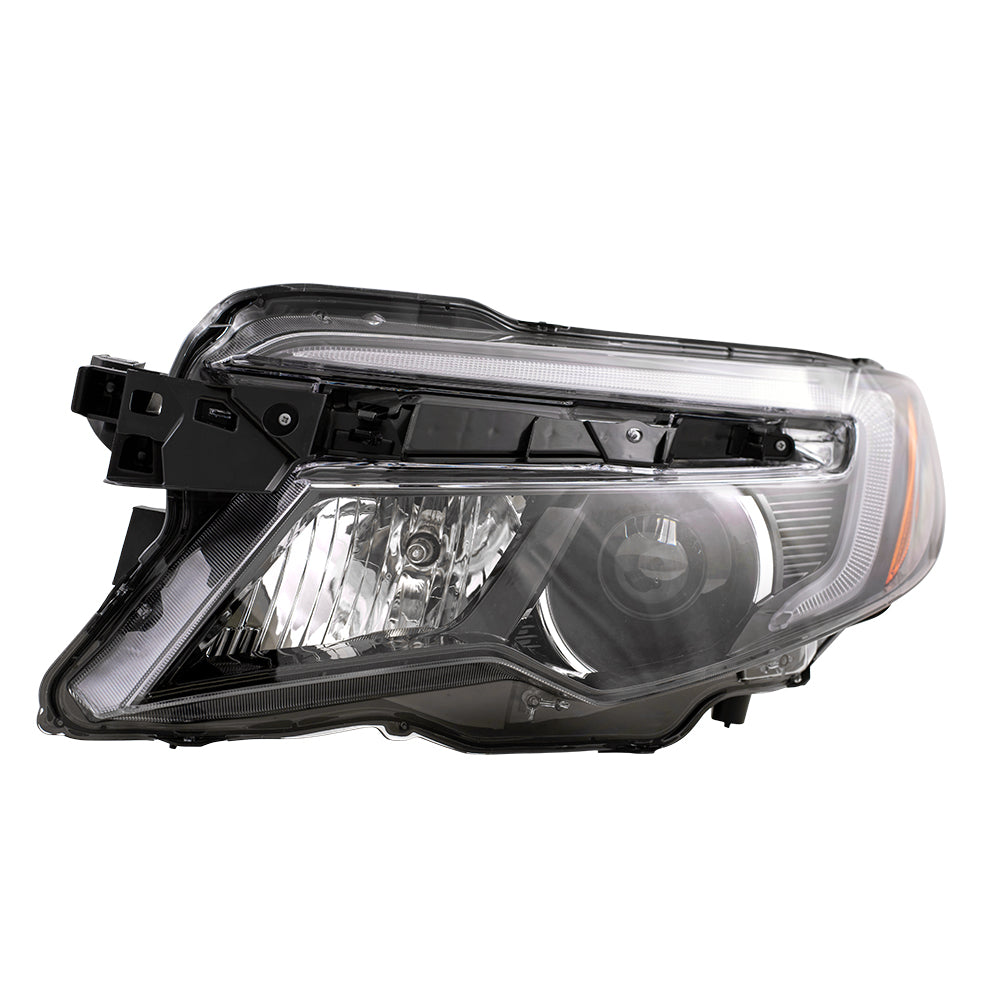 Brock Replacement Driver Halogen Combination Headlight Compatible with 2016-2018 Pilot LX 2017-2020 Ridegline