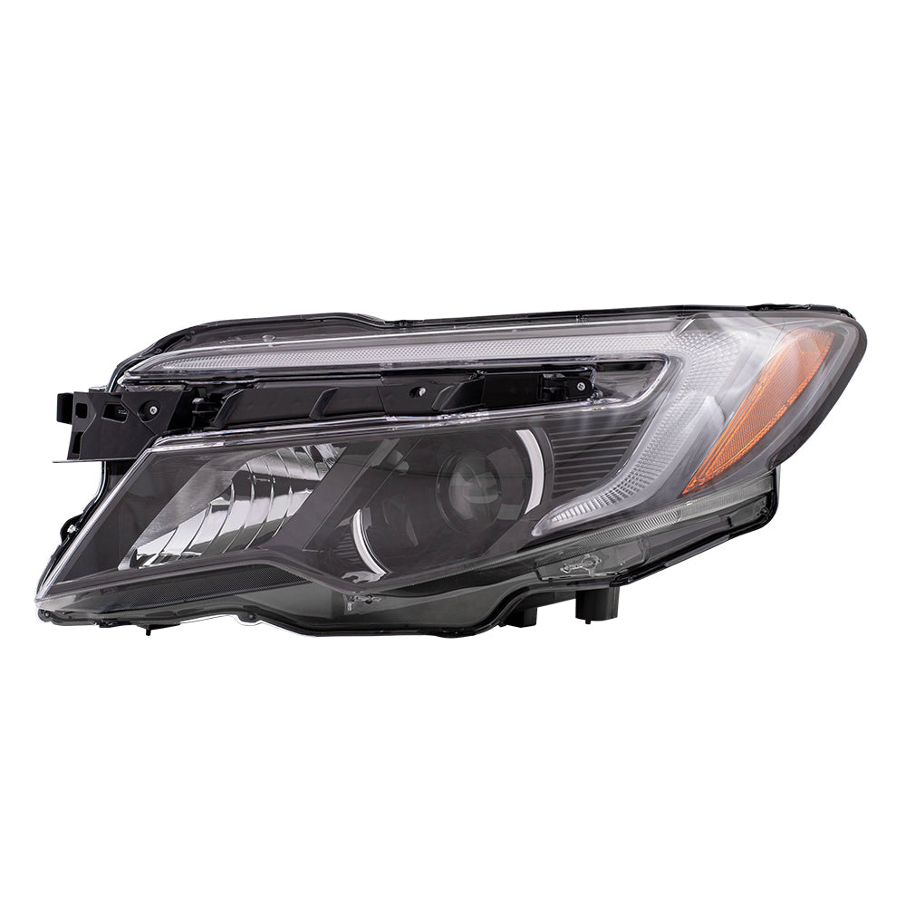 Brock Replacement Driver Halogen Combination Headlight Compatible with 2016-2018 Pilot LX 2017-2020 Ridegline