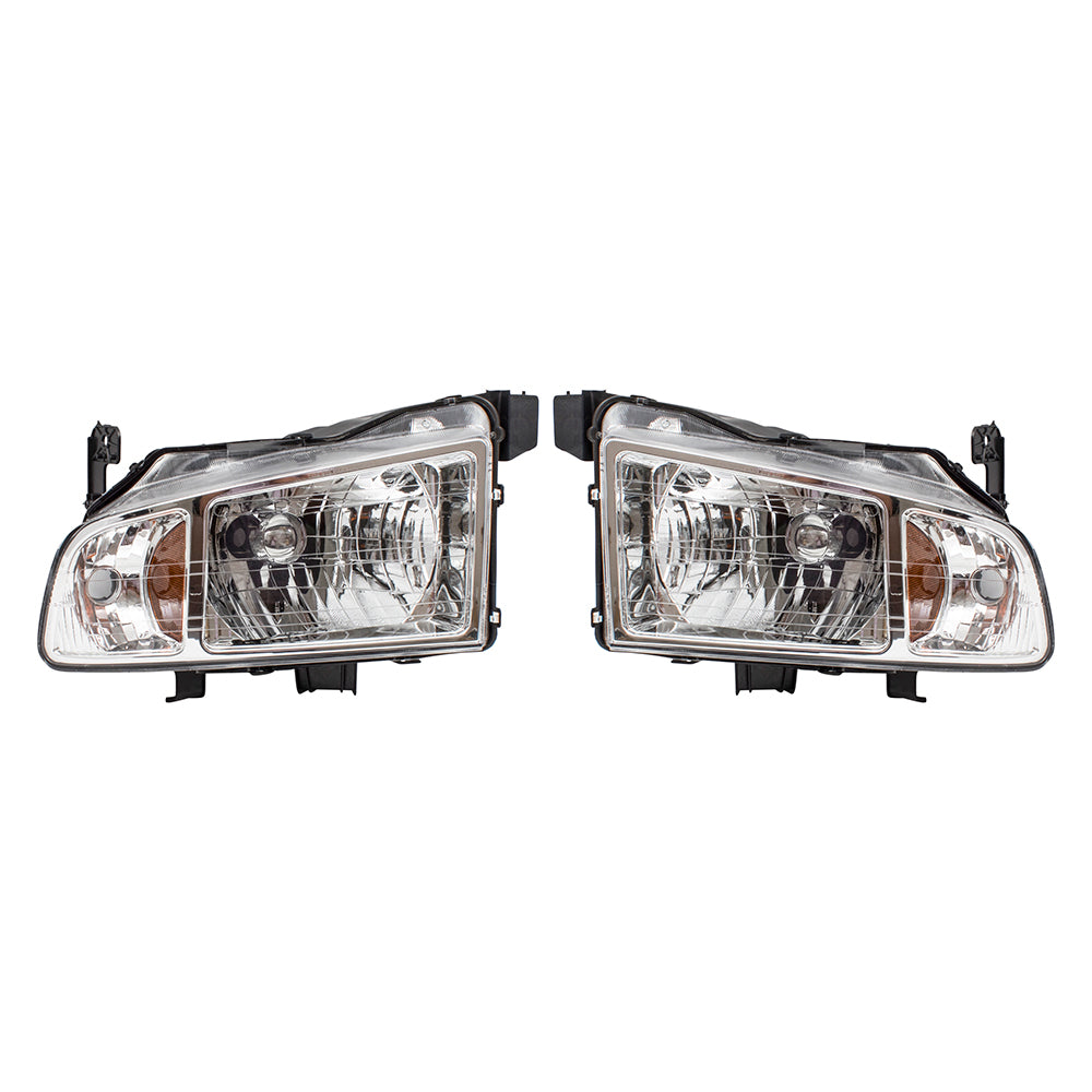 Brock Replacement Pair Set Halogen Combination Headlamp Type Headlight Units Compatible with 09-14 Ridgeline Pickup 33151SJCA11 33101SJCA11