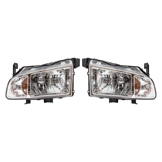 Brock Replacement Pair Set Halogen Combination Headlamp Type Headlight Units Compatible with 09-14 Ridgeline Pickup 33151SJCA11 33101SJCA11
