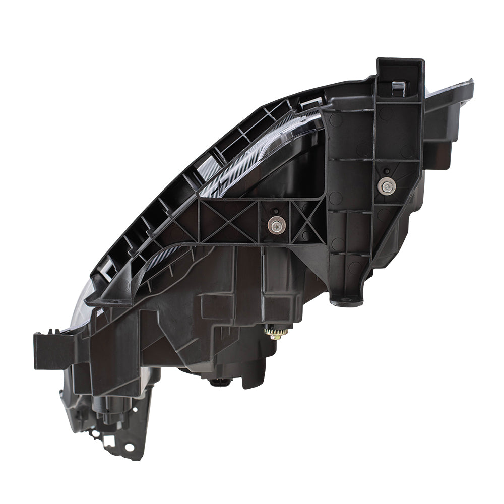 Brock Replacement Set Halogen Headlights with Black Bezel Compatible with 2019 2020 Civic