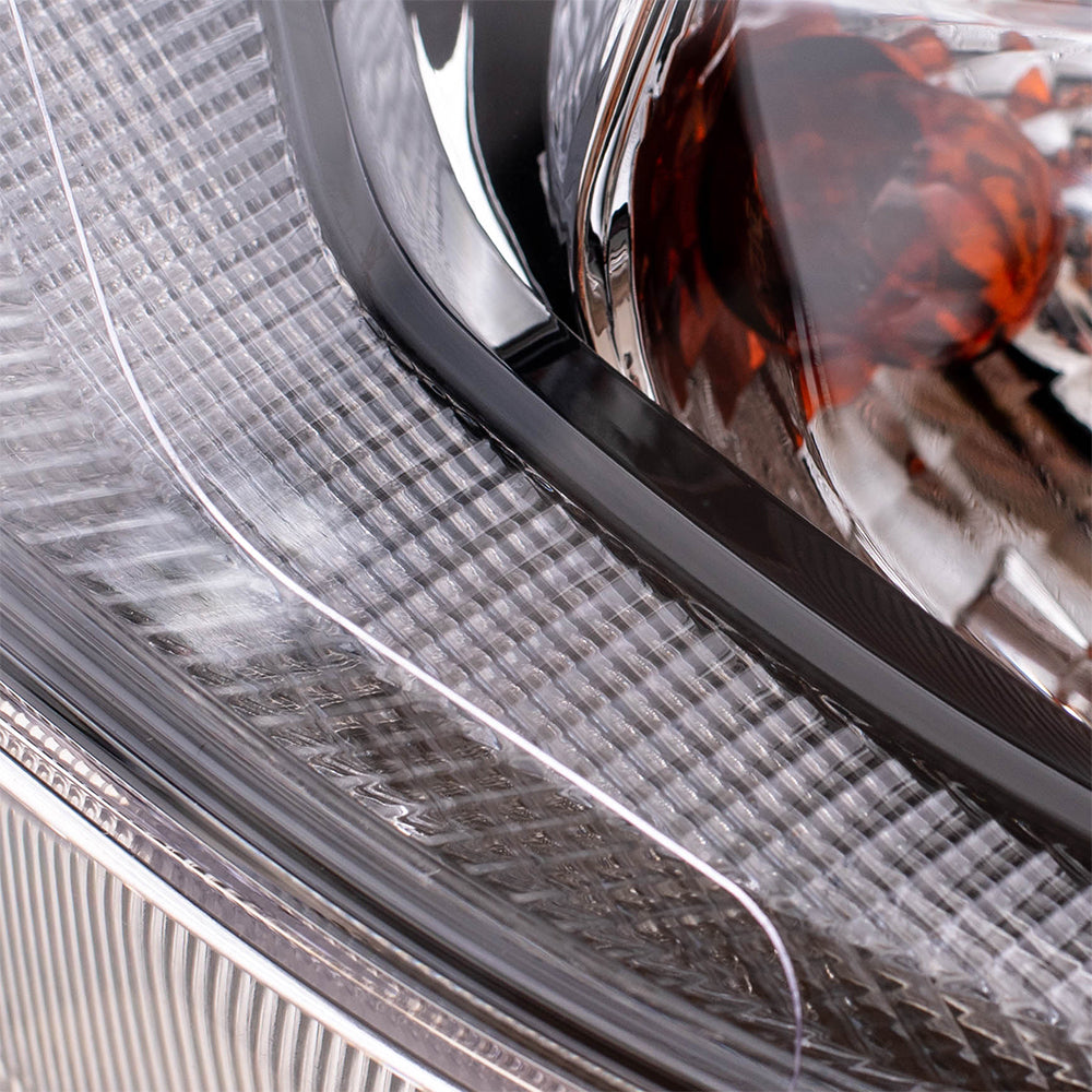 Brock Replacement Set Halogen Headlights with Black Bezel Compatible with 2019 2020 Civic