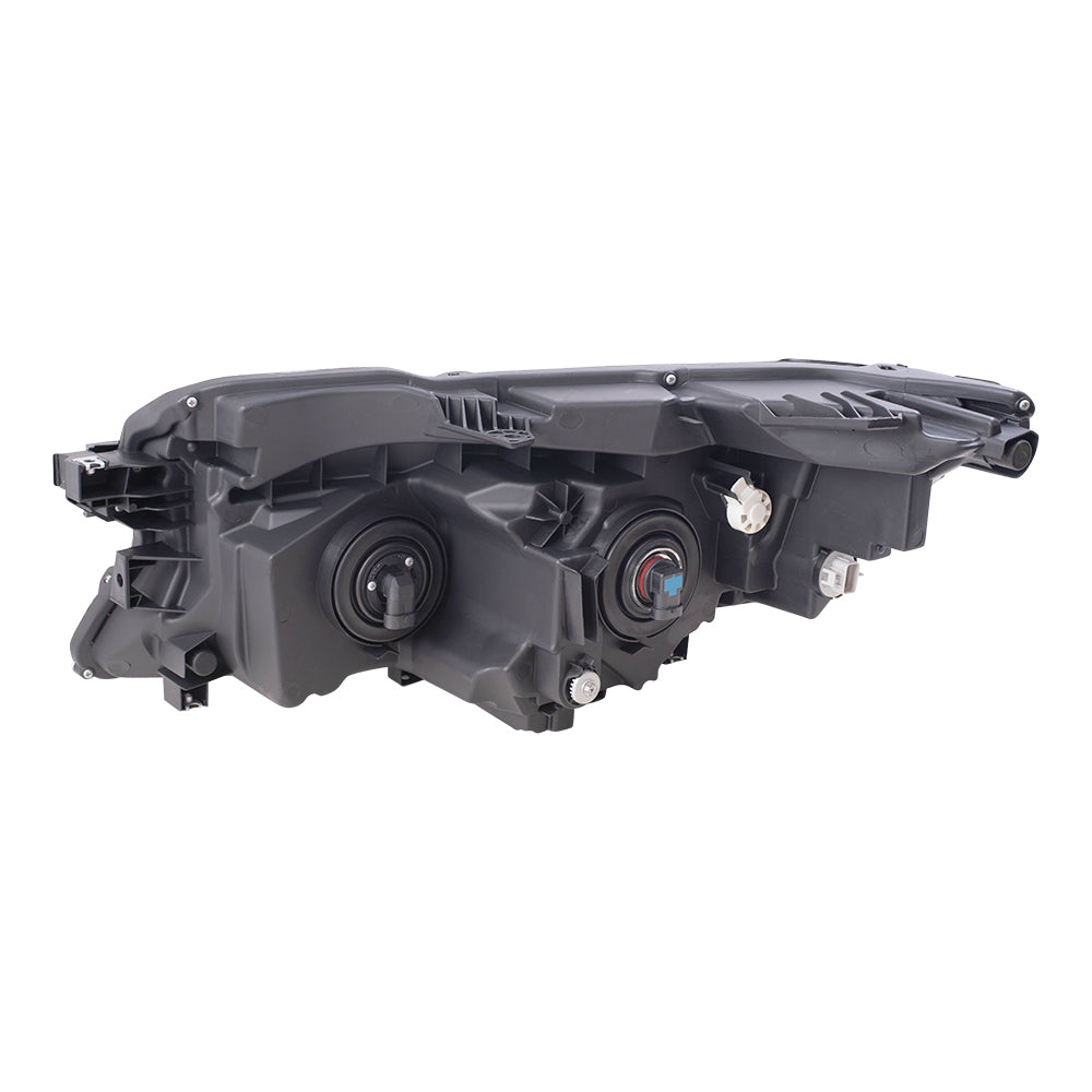 Brock Replacement Passenger Side Halogen Combination Headlight Assembly w/ LED Daytime Running Lights Compatible with 16-20 Pilot